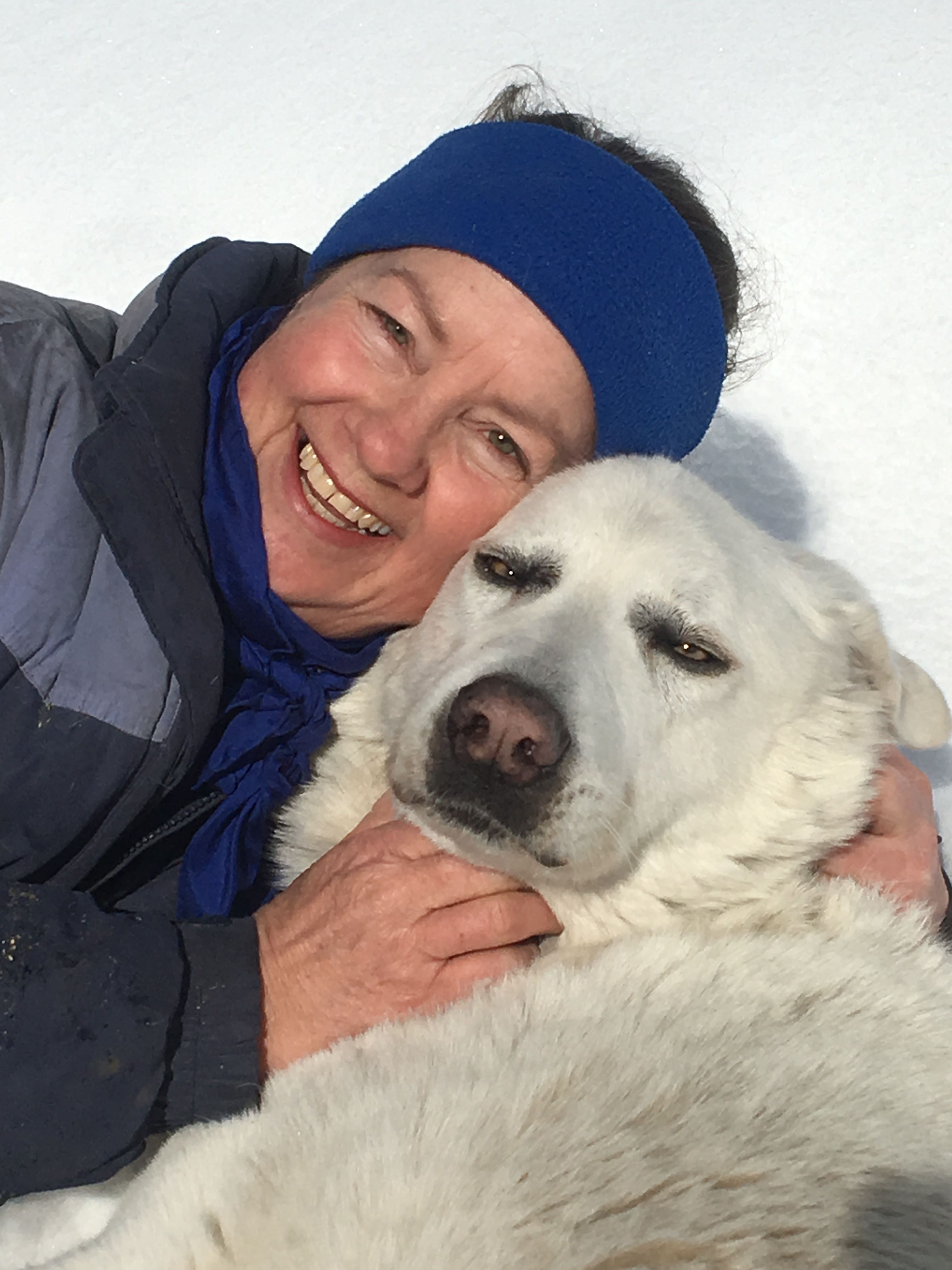 Chemi the dog and Patricia at Harmony Farm Kennel